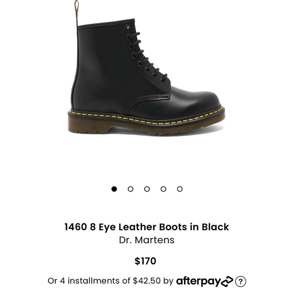 Dr. Martens 1460 8 Eye Leather Boots in Black